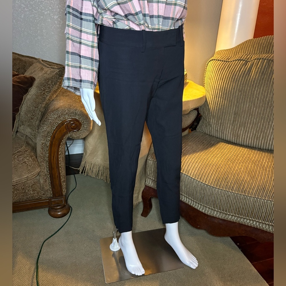 Celine- Black Ankle Zip Pants. Size 36 or US 4